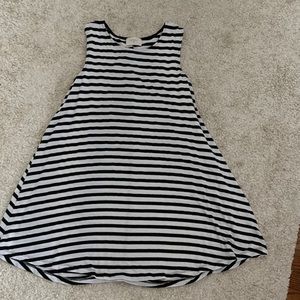 Black & Whitw Striped t Shirt Dress
